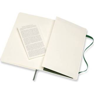 👉 Notitieboek groen papier large softcover engels blanco classic elastiek Moleskine Mirte soft cover 8053853600028