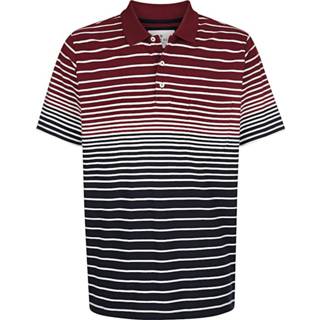 👉 Poloshirt van zuiver katoen Roger Kent Bordeaux/Marine