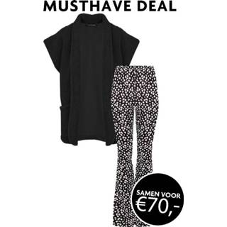 👉 Gilet zwart vrouwen Musthave Deal Teddy + Flared Broek Panterprint 2613175766558