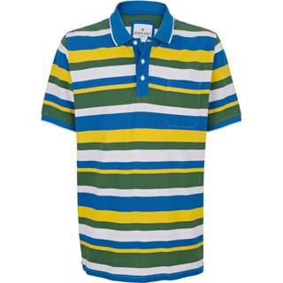 👉 Poloshirt met ingebreid streepdessin Roger Kent Blauw/Geel