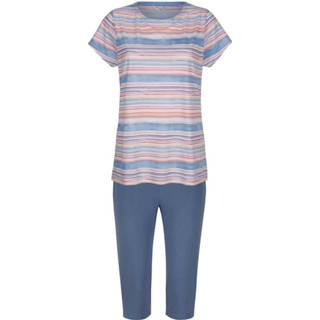 👉 Pyjama met contrastkleurig tunnelkoord Hajo Blauw/Wit/Oranje