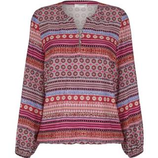 👉 Blouse met printmix MONA Paars/Ecru