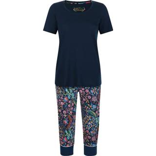 👉 Pyjama met paspelzakken Ringella Bloomy Marine/Pink/Groen