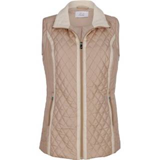 👉 Bodywarmer van een materialenmix Paola Taupe