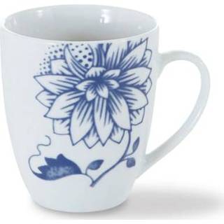 👉 Set van 6 mokken Luisa Arte Viva Wit/Blauw