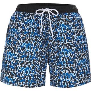 👉 Zwemshort met een modieuze print Maritim Blauw/Zwart/Wit