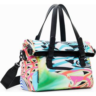 👉 Middelgrote tas polyester vrouwen material finishes met psychedelische geometrische vormen - U 8445110386859