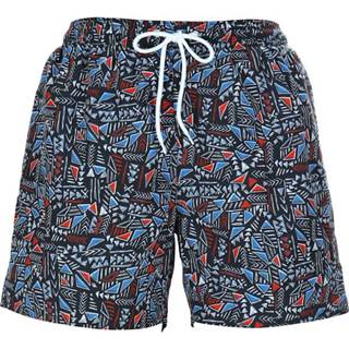 👉 Zwemshort met contrastkleurig bindbandje Maritim Blauw/Rood/Wit