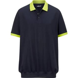 👉 Poloshirt met speciale pasvorm Men Plus Marine/Neongroen