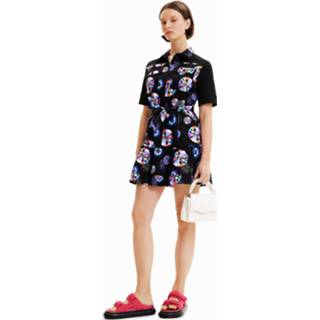 👉 Blousejurk zwart elastane XS vrouwen Korte met cirkelprint M. Christian Lacroix - BLACK 8445110406618