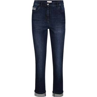👉 7/8-jeans met omgeslagen pijpzoom en sierband Paola Dark blue