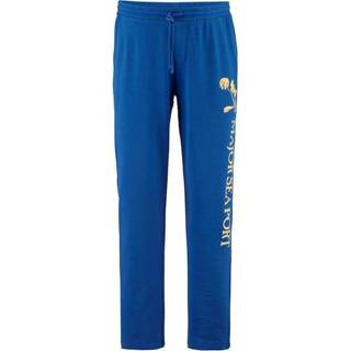 👉 Joggingbroek van zuiver katoen Men Plus Royal blue/Geel