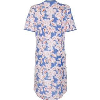 👉 Nachthemd met contrastkleurige biezen Ringella Blauw/Wit/Oranje