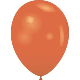 👉 Ballon metaal active rond oranje latex ballonnen metallic 12cm 100 st - 8019081001945