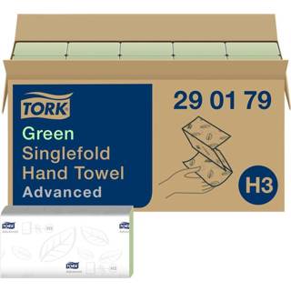 👉 Handdoek groen active Tork H3 Advanced Z-gevouwen 2-laags 290179 7322540544800