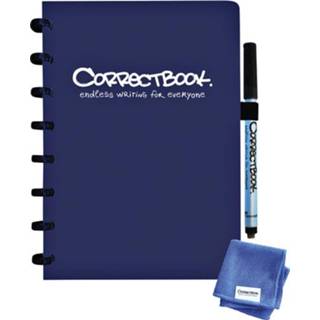 👉 Notitieboek blauw active Correctbook A5 lijn 40blz midnight blue 7110765149906