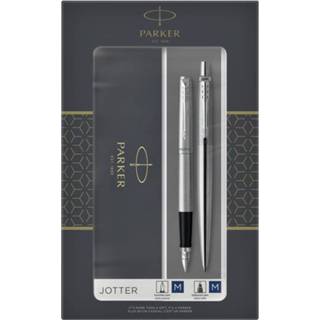 👉 Balpen steel medium active en vulpen Parker Jotter stainless CT 3026980932589