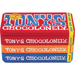 👉 Zeezout blik active Chocolade Tony's Chocolonely reep 180gr in puur-melk en karamel 8717677337880