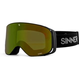 👉 Skibril zwart groene goud active OLYMPIA - MAT SPIEGEL LENS kopen? | SINNER 8715999209717