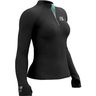 👉 Zwart XS m s Compressport Winter Trail Postural LS Top W - Black/Cockatoo 7630102527292 7630102527315 7630102527308