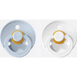 👉 Speen wit blauw baby's BiBS - Colour Pacifier Stage 2 Fopspeen 6+ maanden stuks White / Baby Blue 5713795227174
