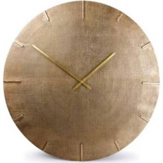 👉 Wandklok goud aluminium groot - modern blok klok 74 cm 8720701173989