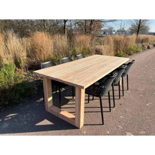 👉 Terrastafel houten Custom Made Tuintafel Ferre douglashout met U poten