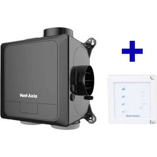 👉 Woonhuisventilator kunststof zwart Vent-axia Multihome - Basic Bpd 300 M3/h Perilex + Ssu-b Rf Bediening