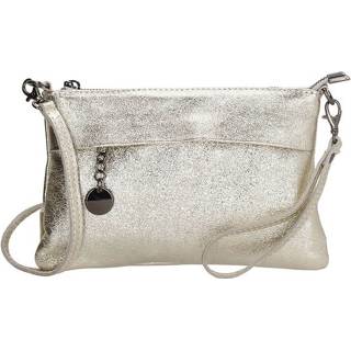 👉 Clutch leer zilver nederlands Charm London Leren Clutch/Schoudertasje Anna Metallic 8720673028065