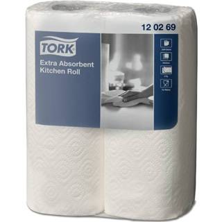 👉 Keukenrol papier active Tork extra rollen absorberend 2-laags 2 120269 7322540006292