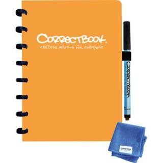 👉 Notitieboek oranje active Correctbook A5 lijn 40blz peachy orange 8720165125807