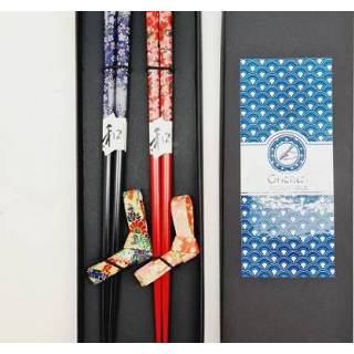 👉 Chopstick flower Edo Japan - + stones giftbox set/2