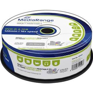 Active Dvd-r mediarange 4.7gb|inkjet printable, 25 stuks 4260057125088