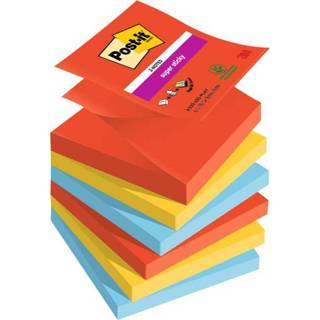 👉 Active Memoblok 3M Post-it Z-Notes R330 Super Sticky 76X76mm PLAY 4054596924499