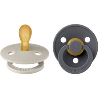 👉 Speen grijs BIBS - Colour Fopspeen Symmetrisch Sand/Iron 0-6 maanden Duopack 5713795242467