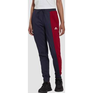 👉 Jogging broek XL s m vrouwen rood blauw Adidas essentials colorblock joggingbroek blauw/rood dames 4065429059189 4065429062929 4065429059080