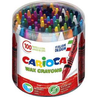 👉 Waskrijt active Waskrijtjes Carioca potà 100 stuks kleuren 8003511423995