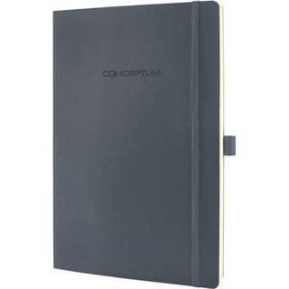 👉 Notitieboek grijs active Sigel SI-CO318 Conceptum Pure Softcover A4 Donkergrijs Geruit 4004360836558