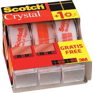 👉 Plakband transparant active Scotch Crystal 600 19mmx7.5m 2+1 gratis + afroller