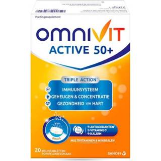 👉 Bruistablet active Omnivit 50+ 20 Bruistabletten