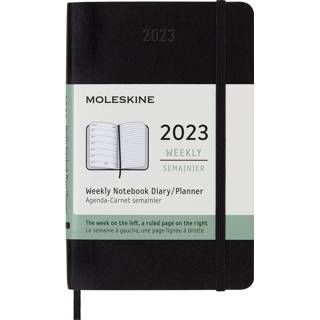 Agenda zwart active notitieboek 2023 Moleskine 12mnd Pocket soft cover 8053853606501