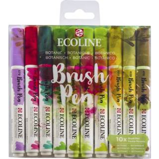 👉 Active Brushpen Talens Ecoline set botanisch blisterà 10 stuks assorti 8712079442767