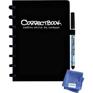 👉 Notitieboek zwart active Correctbook A5 blanco 40blz ink black 7110762511348