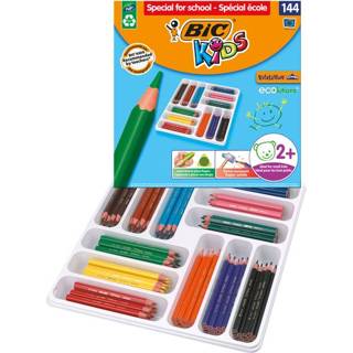 👉 Kleurpotlood active kinderen Kleurpotloden Bic Kids Evolution Triangle Schoolbox 144 stuks assorti 3086124001823