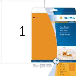 👉 Oranje active Etiket HERMA 5149 210x297mm A4 fluor 20stuks 4008705051491