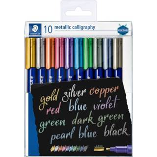 👉 Active Kalligrafiepen Staedtler metallic etuià 10 kleuren 4007817077948