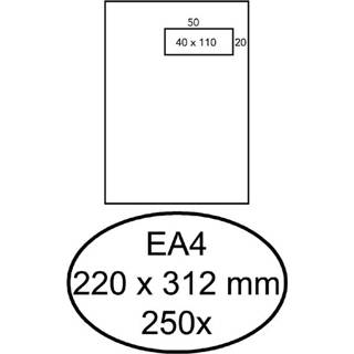 👉 Envelop active Hermes akte EA4 220x312mm venster 4x11 rechts zelfkl 250st 8713202000212