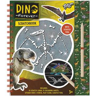 Knutselset active Totum Dino forever scratchbook 8714274075016