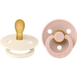 👉 Speen roze BIBS - Colour Fopspeen Symmetrisch Ivory/Blush 0-6 maanden Duopack 5713795242382