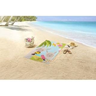 👉 Strandlaken Good Morning Happy lamas 75 x 150 cm 8717285207728